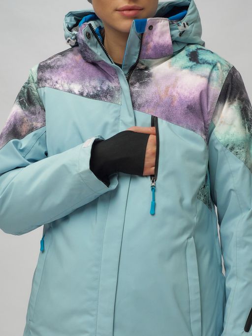 Горнолыжный костюм женский большого размера голубого цвета 02263Gl - Chunmai фото 11