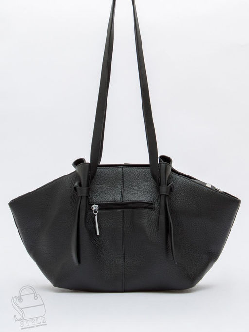 Сумка женская кожаная 2394-1Y black Polina&Eiterou