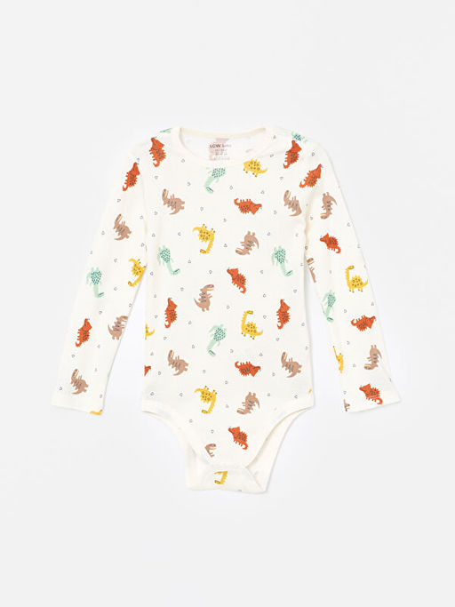 Bisiklet Yaka K?sa Kollu Bask?l? Erkek Bebek ??t??tl? Bodysuit 2li