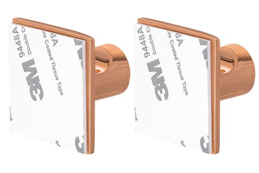 Набор 2 крючков 3,7*3,7*2,8 см Розовое золото квадрат, самоклеящиеся - Elan gallery фото 4