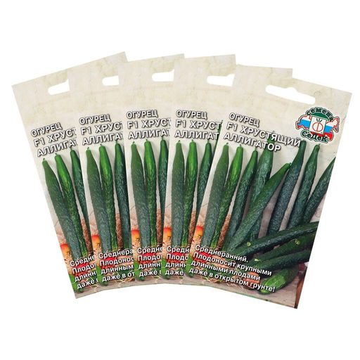 Семена Огурец «Хрустящий аллигатор », набор 5 шт., «Рецепты дедушки Никиты»