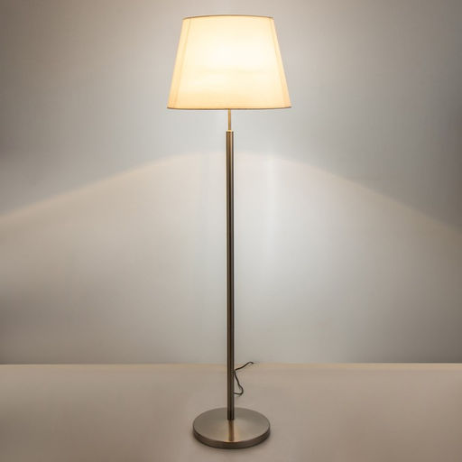 Торшер "Курс" 1х40Вт Е27 сатин 41х41х148см