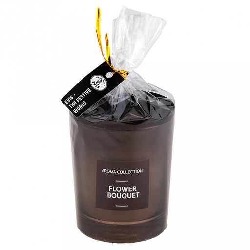 Свеча Incense д7см, h9см, ароматическая Flower Bouquet, в стеклянном стакане, время горения 32 часа (Россия) - Домашняя мода фото 5