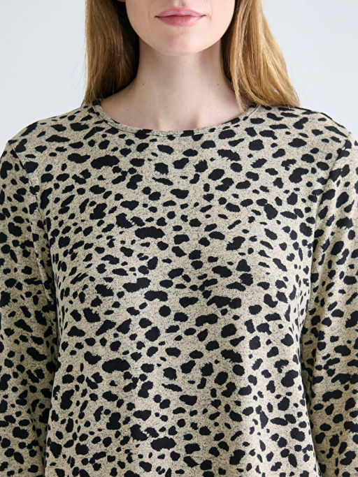 Bisiklet Yaka Desenli Bluz