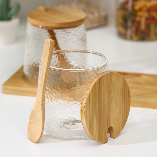 Банки для хранения сыпучих Троя, 480 мл, с ложками, стекло - Simaland фото 2