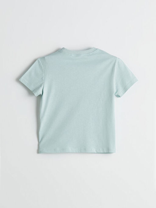 Bisiklet Yaka Bask?l? Erkek ?ocuk Ti??rt