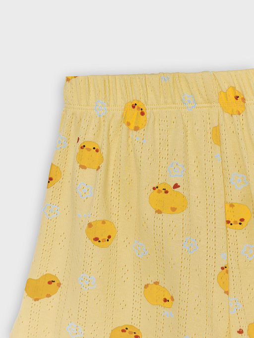 Комплект домашний для девочек желтый с принтом уточек - Mark formelle фото 9
