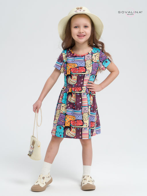 Платье Лето коты в горошек new - Sovalina фото 8