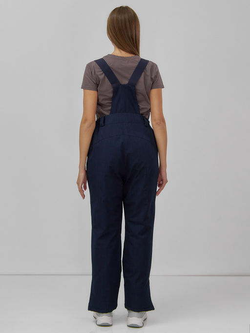 Полукомбинезон утепленный женский большого размера темно-синего цвета 666_1TS - Chunmai фото 10