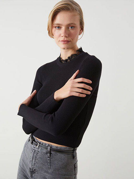 Dik Yaka Kad?n Triko Kazak