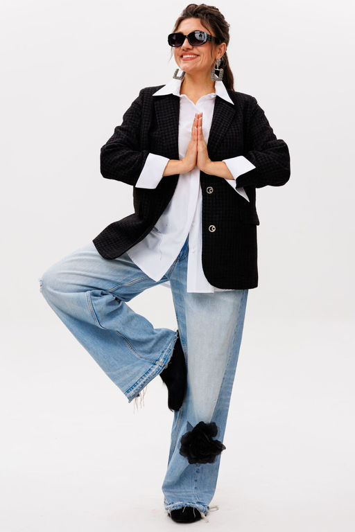 Жакет ANELLI 1471.1 черный жемчуг  фото 6