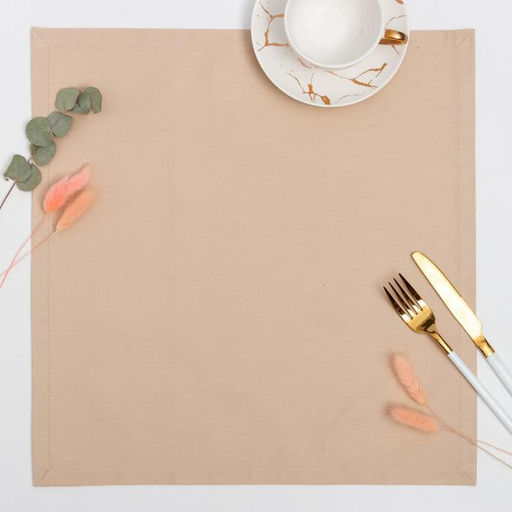 Салфетка столовая Этель 40*40 см, цв. бежевый, 100% хлопок, саржа, 250гр/м2  фото 2