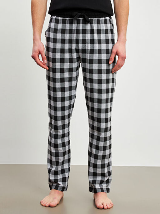 Standart Kal?p Ekose Erkek Pijama Alt