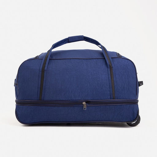 Сумка дорожная на колёсах, отдел на молнии, с увеличением, наружный карман, длинный ремень, цвет синий - Simaland фото 2