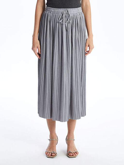 Beli Lastikli Saten Kad?n Etek