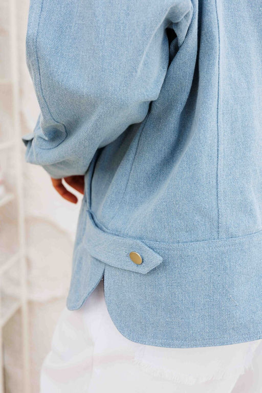 Жакет AURA 2157-164 сетло-голубой деним