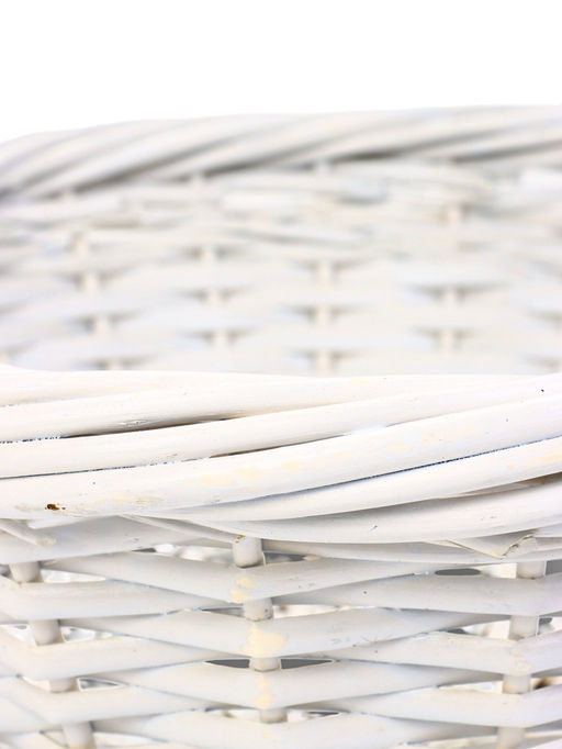 Корзина плетёная для хранения Brisa, с ручкой, белая, набор 3 шт.