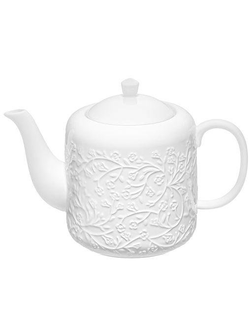 Чайник 1 л 22,5*12*16 см "Веточки-цветочки", фарфор