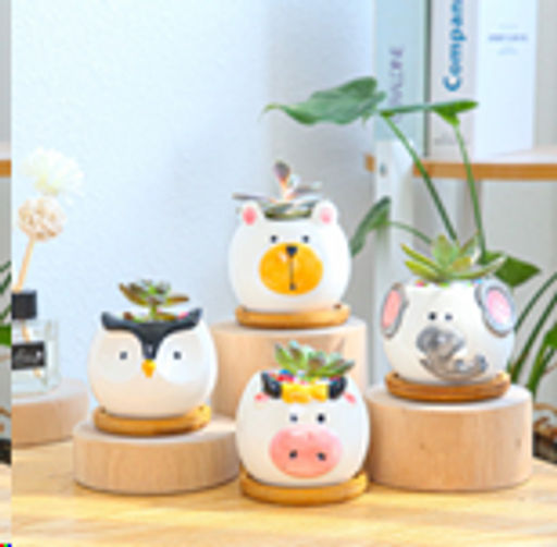 Кашпо 8х8х6,5 см Животные / WN32 /уп 6/96/ цветное - Галеонтрейд фото 6