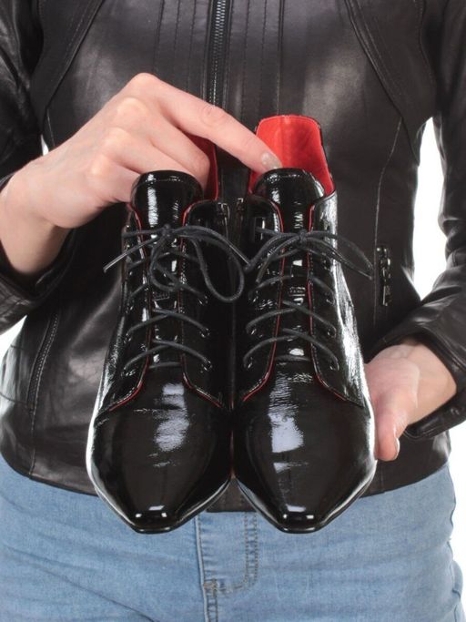 01-CP78-1 BLACK Ботильоны женские (натуральная кожа, байка) - Фабричный китай фото 3