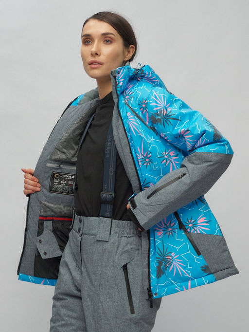 Горнолыжный костюм женский синего цвета 02216S - Chunmai фото 14