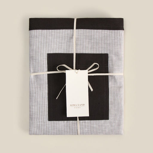 Сумка изо льна двухсторонняя SL HOME Linear bag, 67×35 см