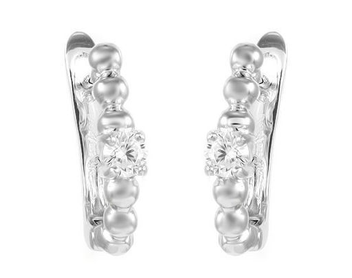 Серьги из серебра куб.циркон., МЦВ820