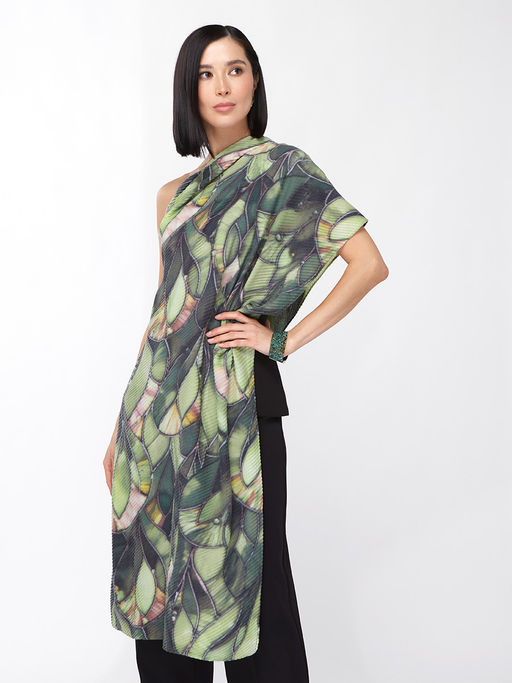 Большой, мягкий, тонкий и очень нежный двусторонний палантин с рисунком - Tantino фото 14