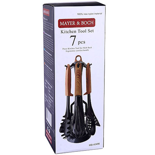 40496 Набор кухонных принадлежностей на подставке 7 пр нейлон MB (х6) - Mayer&boch фото 4