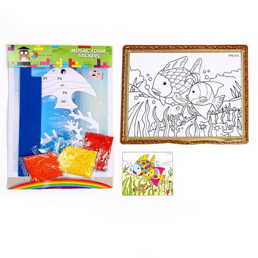 Набор для творчества: аппликация EVA крошкой и раскраска - наклейки Подводный мир - Simaland фото 2