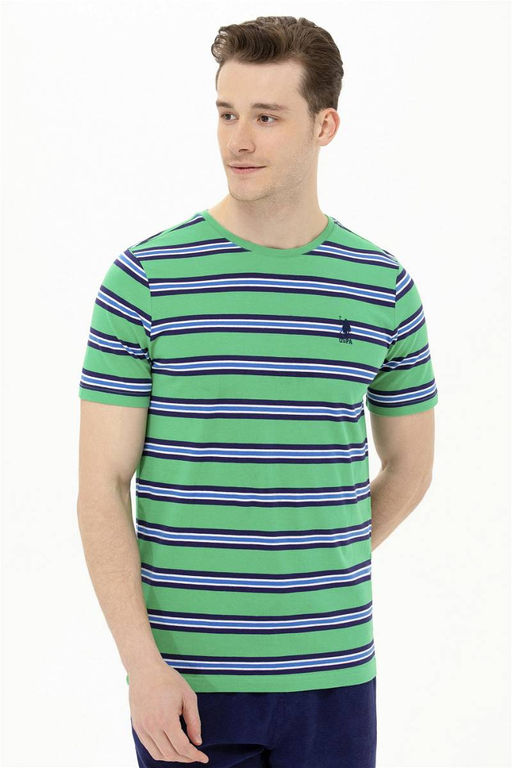 U. S. Polo Assn Мужская зеленая футболка с круглым вырезом - U.s. polo assn фото 10