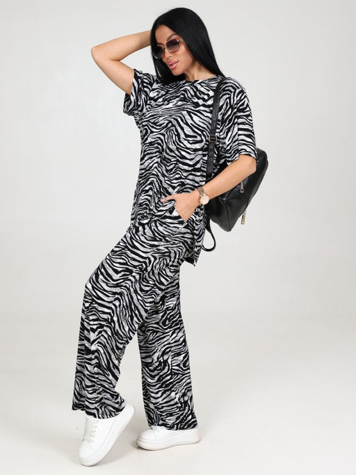 764 ЖЕНСКИЙ КОСТЮМ (брюки) (Зебра/серый) - А-дина фото 5