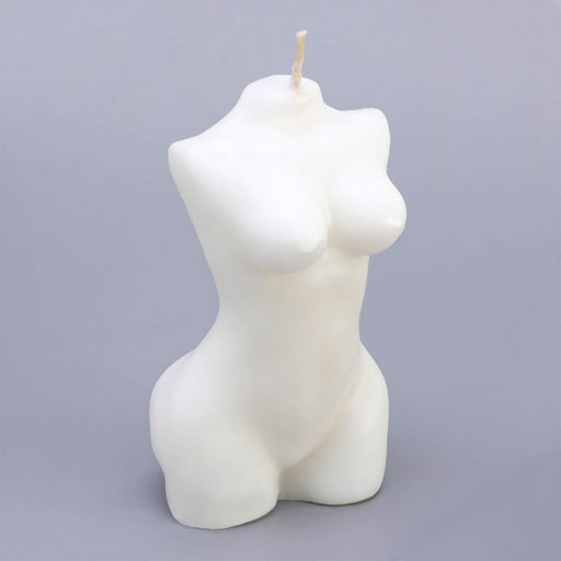 Цена за 2 шт. Свеча декоративная «Силуэт женщины», 10×5 см, белая