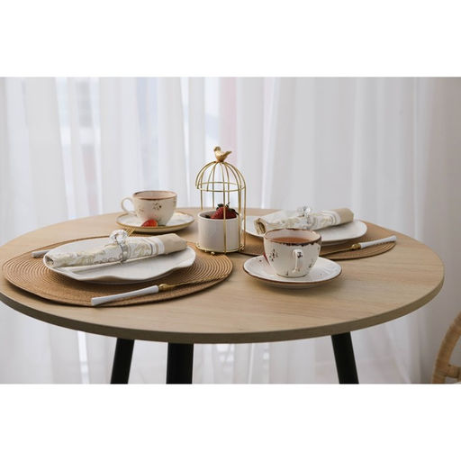 Салфетка сервировочная на стол Доляна Лофт, d=38 см, цвет песочный  фото 8