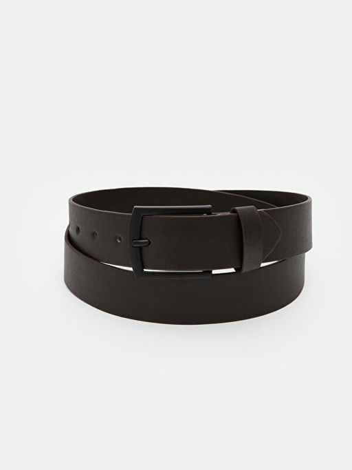 Deri G?r?n?ml? Erkek Kemer