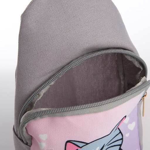 Сумка детская через плечо Котик с сердцем - NAZAMOK KIDS фото 5