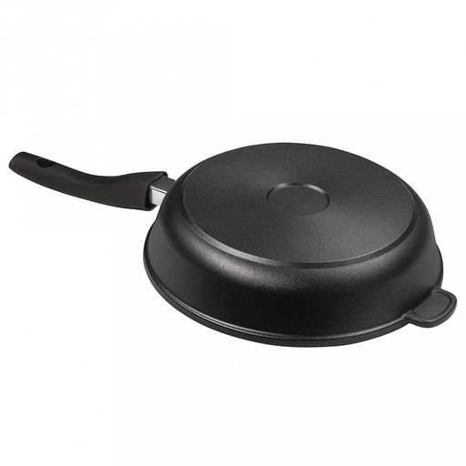 Сковорода-гриль с тефлоновым покрытием д28см "Классик", h7см, s0,4см, съемная ручка из термостойкого пластика (Россия)