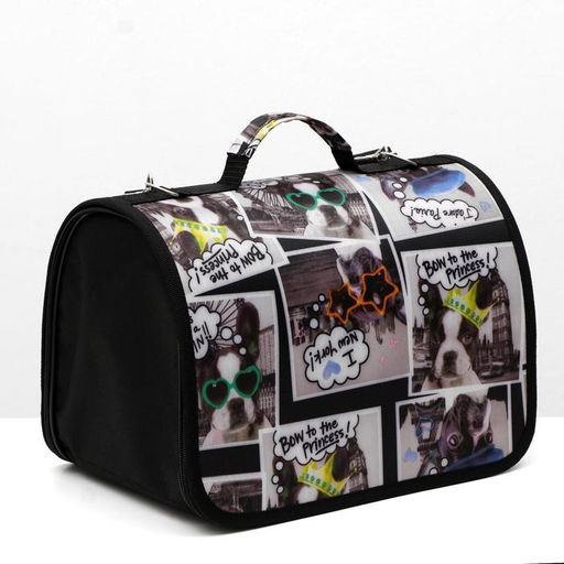 Сумка - переноска для животных, 31 х 20,5 х 23 см, микс цветов - Пижон фото 3