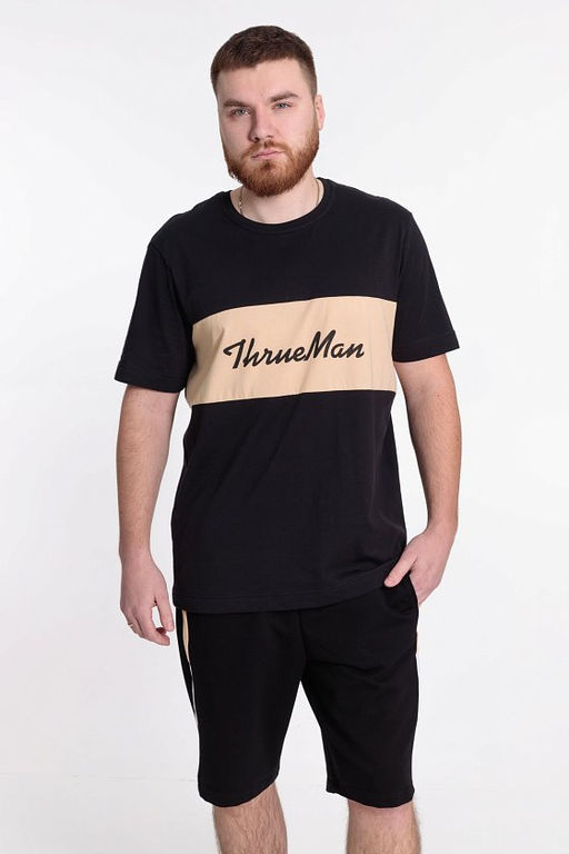 Футболка М124002Па Черный - Елена фото 3