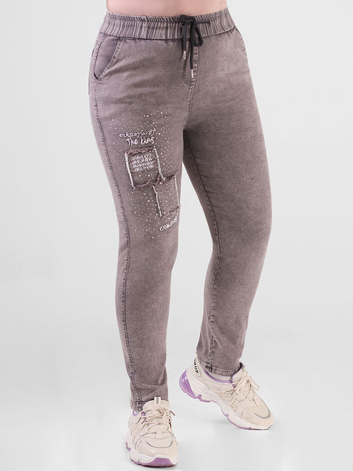 Женские джинсы цвета какао большие - Almond фото 2