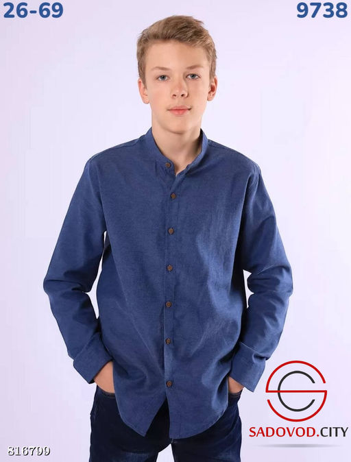 Школьная льняная рубашка для мальчика - Bruno фото 5