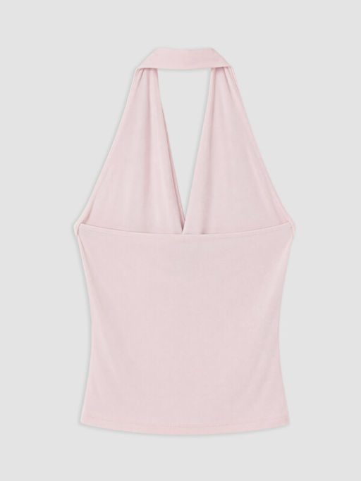 Halter Yaka B?zg?l? Bluz