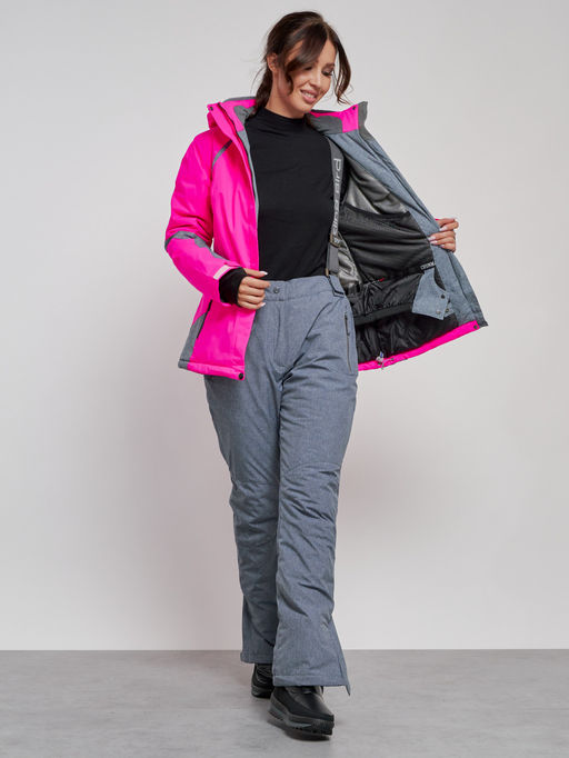Горнолыжная куртка женская зимняя розового цвета 2316R - Chunmai фото 11