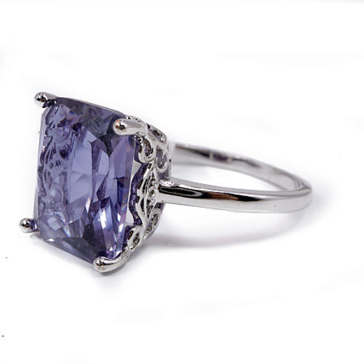 Комплект ювелирной бижутерии German Silver кольцо и серьги с Аметрином - Сандаловый дом фото 3