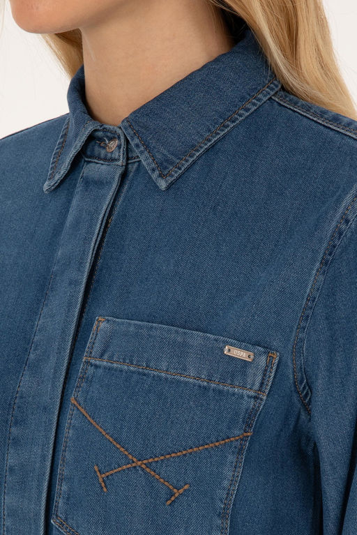 Kad_n Mavi Jean Elbise - U.s. polo assn фото 6