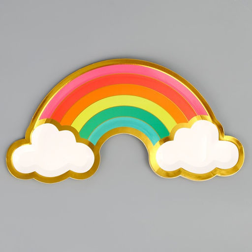 Тарелка одноразовая «Радуга», набор 6 штук