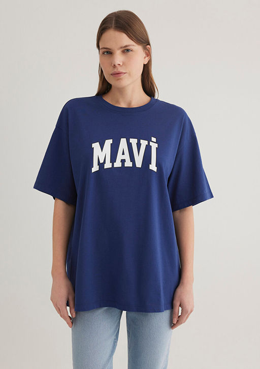 Mavi Logo Bask?l? Lacivert Tisort  фото 4