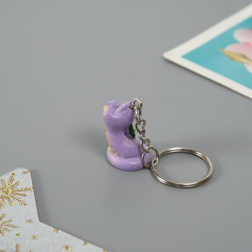 Брелок для ключей на кольце Змейка с ёлочкой, полистоун, 2?1.5?2.5 см, МИКС - Simaland фото 4