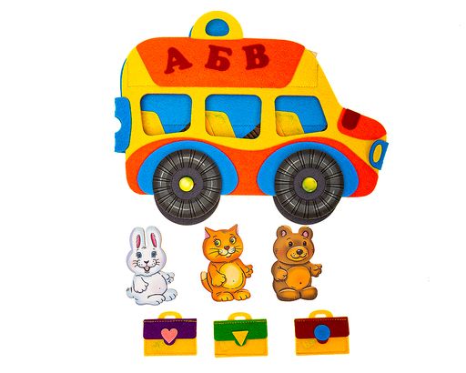 Развивающая книжка из фетра Едем в школу - Smiledecor фото 3