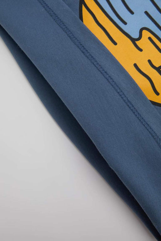 Футболка с короткими рукавами и круглым вырезом для маленьких мальчиков с принтом природы - Defacto фото 6